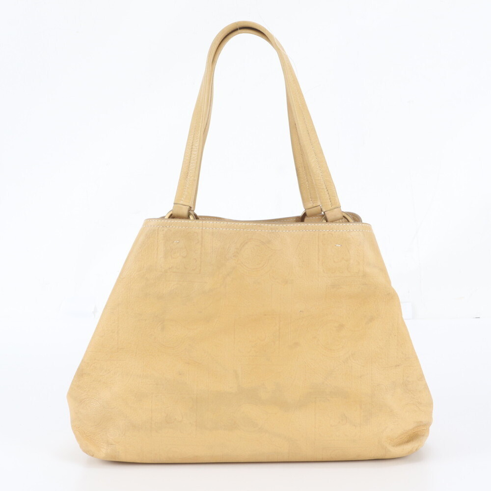 Prada Triangle Logo Leather Tote Bag Shoulder Handbag for Women
